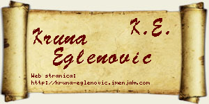 Kruna Eglenović vizit kartica